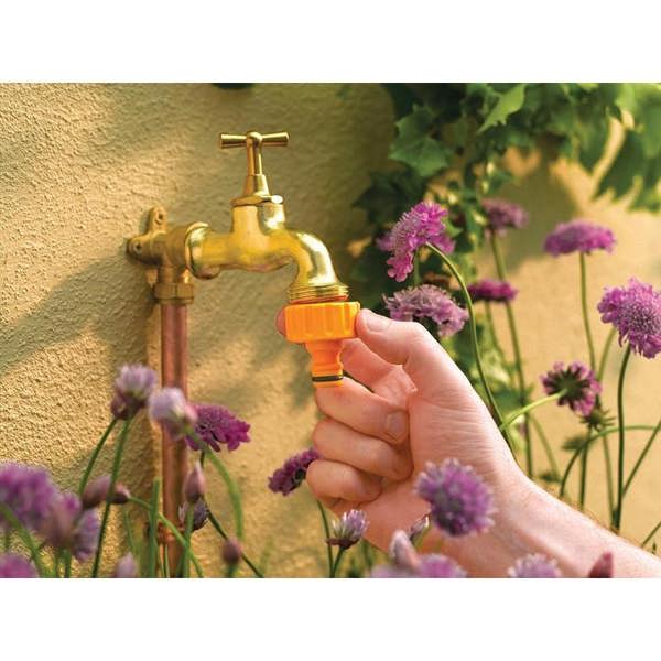 Hozelock 2158 Male Threaded Tap Connector 1in Bsp Female Thread - Multi Colour - 