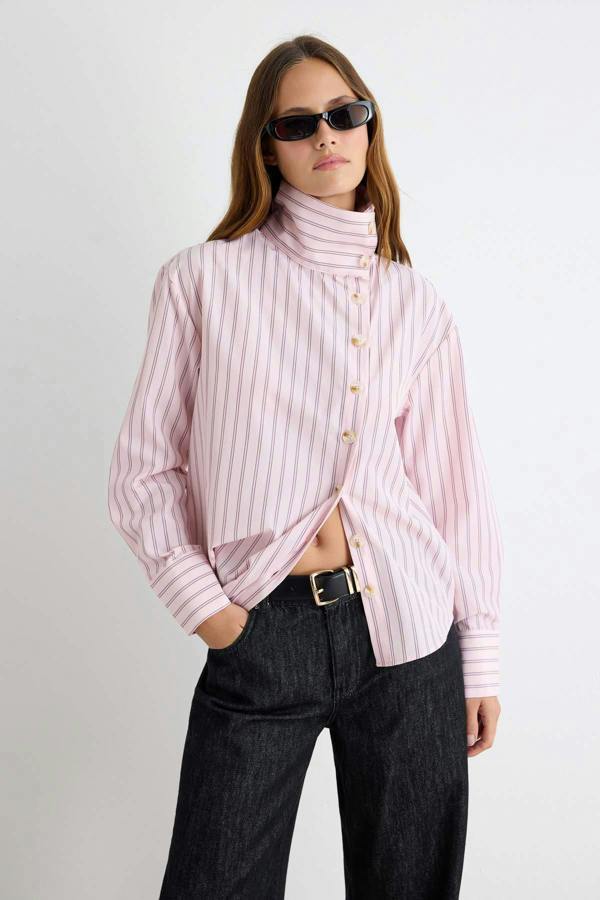 WOVCOR High Neck Long Sleeve Shirt