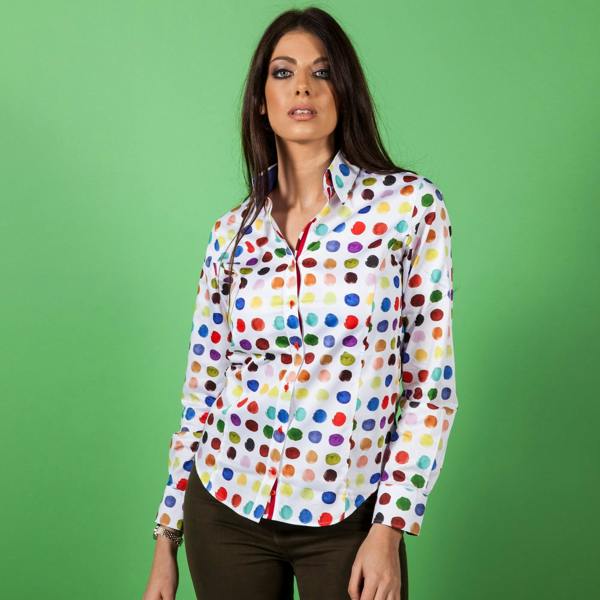 WATERCOLOUR PAINT SPLASH WOMENS SHIRT - Premium Men's Patterned Shirt by Claudio Lugli | Bold Design, Tailored Fit, Best Printed Shirts
