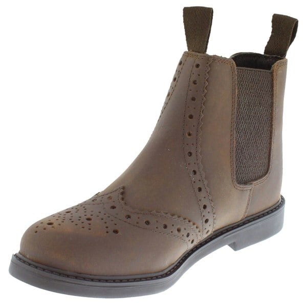 Frank James Cheltenham Boys Girls Brogue Chelsea Leather Jodphur Boots