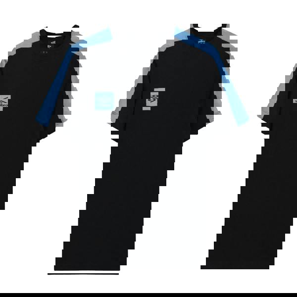 Umbro Mens Terrace T-Shirt - Black/Azure Blue