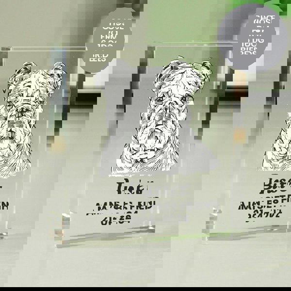 Personalised Memento Company Personalised Dog Breed Small Crystal Ornament