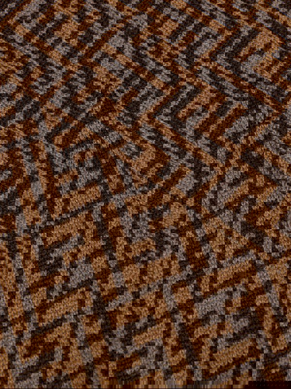 Fendi Kids Wool Logo Scarf in Brown