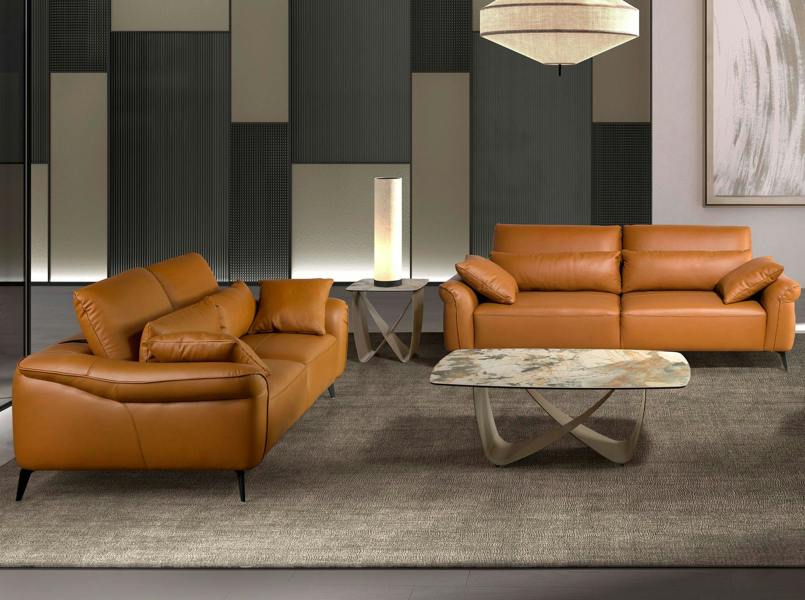 Angel Cerdá Square Corner Table in Porcelain Marble and Metallic Taupe Steel 2145