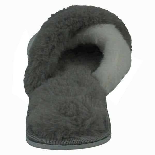 Spot On Ladies Spot On Fluffy Mule Slippers X2122