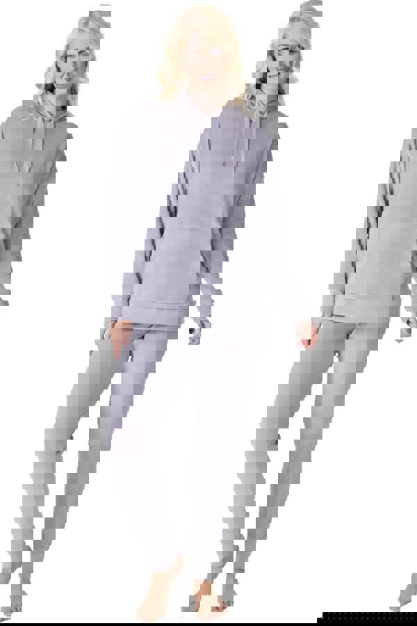 Camille Grey Supersoft Velour Loungewear Pyjama Set