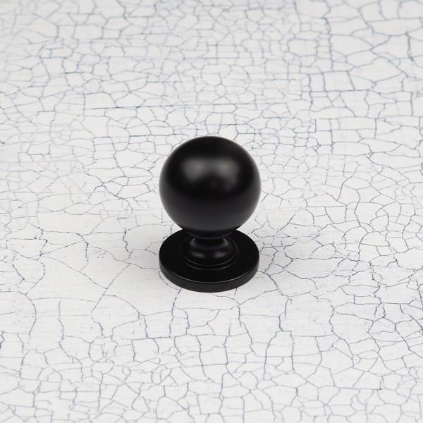 Handle & Home Matt Black Coordinating Tapered Handle, Cup Handle, and Coordinating Knob