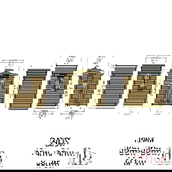 Shire Danbury 8x8 Log Cabin 19mm interlock  Cladding - Best Shed
