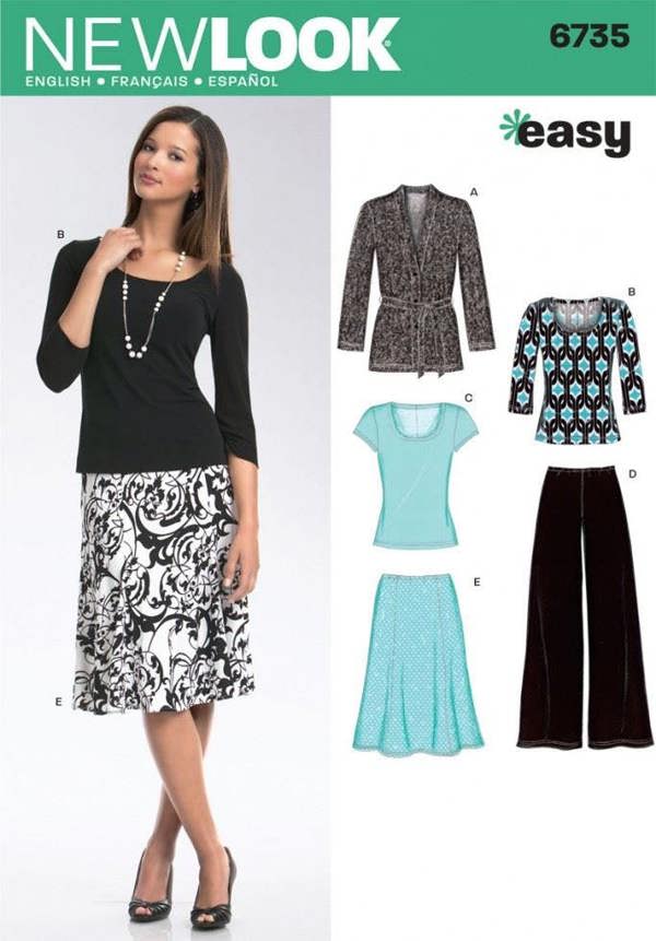 New Look Sewing Pattern 6735, Jackets, Trousers, Skirts, Tops for Women, 10-12-14-16-18-20-22 - Easy