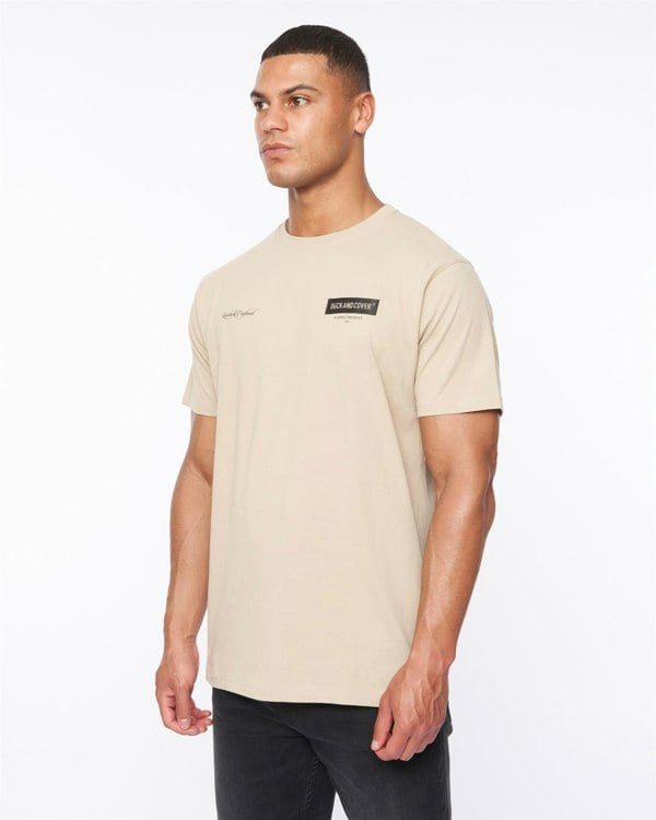 Duck and Cover Mersak T-Shirt - Greige