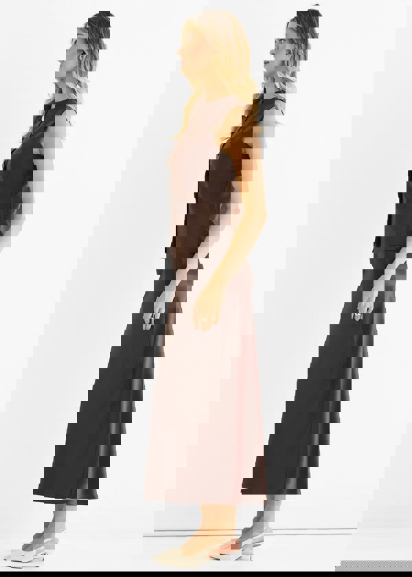 Gini London Chocolate Button Front Compact Knit Waistcoat