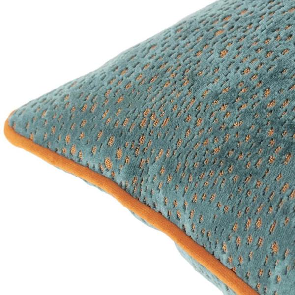 Paoletti Estelle Spotted Cushion Cover - Teal/Rust - 
