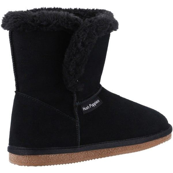 Hush Puppies Womens/Ladies Ashleigh Suede Slipper Boots - Black