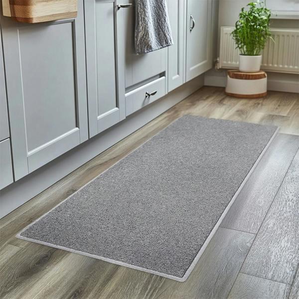 Nicoman Spaghetti Kitchen Hallway Washable Runner 150cm x 60cm - Grey