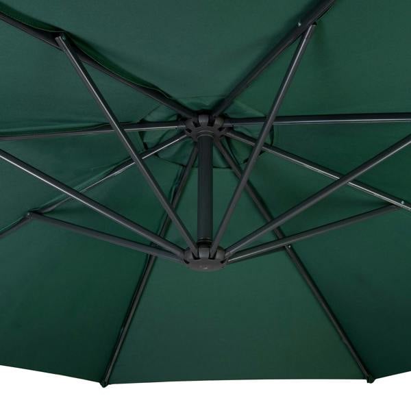 Jardi Cantilever Parasol 3m With Full Fan Base – Green