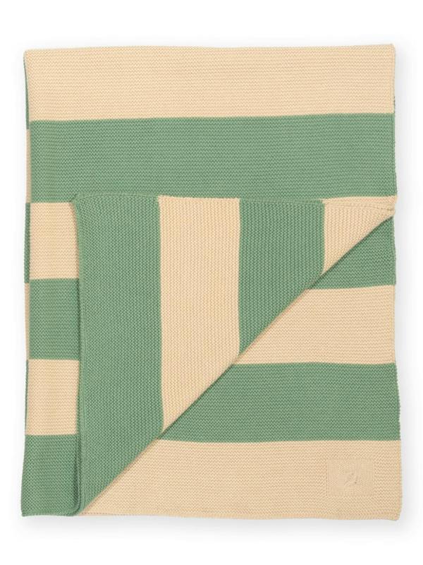 Kite Baby Organic Cabana Stripe Blanket Seafoam