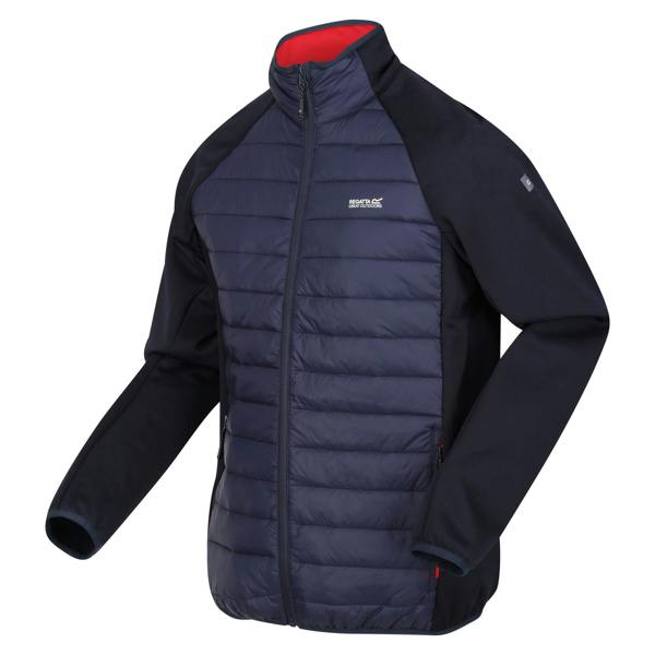 Regatta Mens Clumber IV Hybrid Jacket - Navy/Danger Red - 
