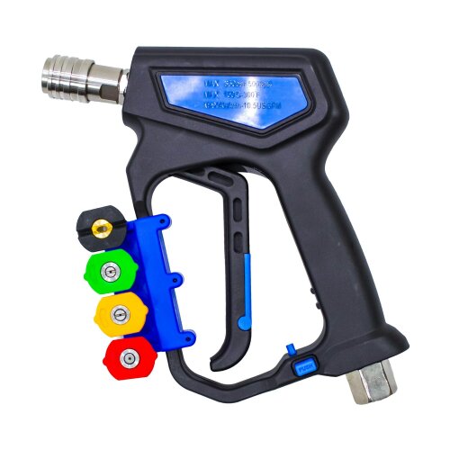 Equip2clean High Pressure Trigger Gun + Nozzle Holder | 5000 PSI (Dark Blue)