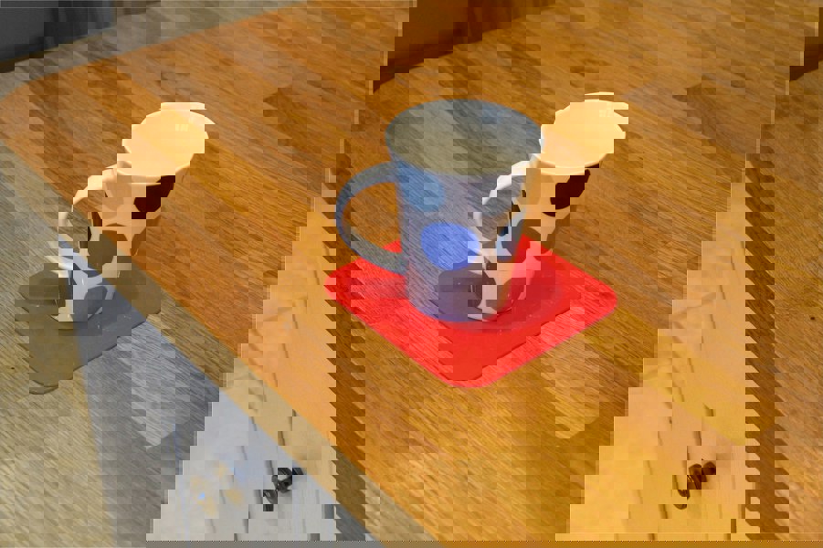 Aidapt 9cm Square Coasters Red Pk 4