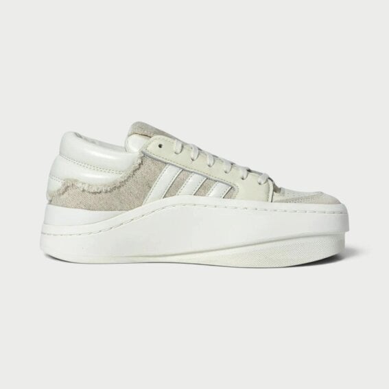 Y-3 Adidas x Y-3 Centennial Low Leather Trainers Off White