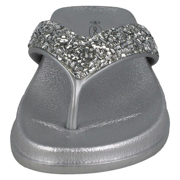Spot On Ladies Spot On Glittery Toepost Flip Flops F00246