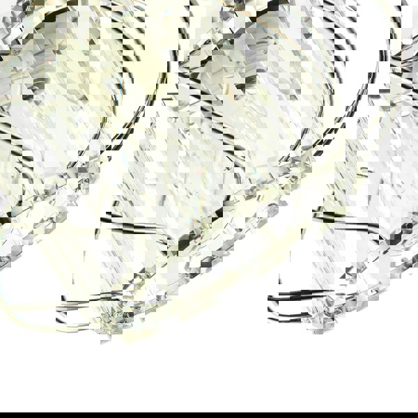 Modern Polished Chrome Ceiling Light Fitting with Clear Crystal Glass Image 3