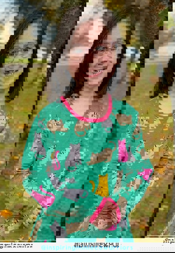 Organic Kitten Print Skater Dress - Toby Tiger