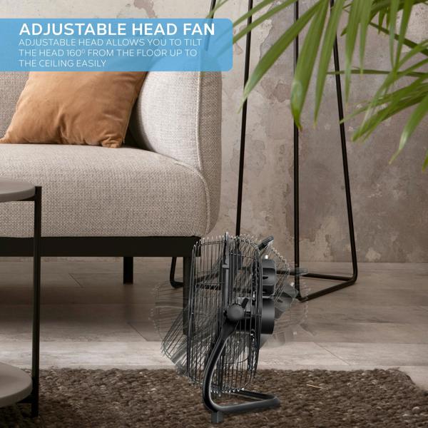 Air Pro 14" Floor Fan - Powerful Air Cooling Fan With 3 Speed Settings