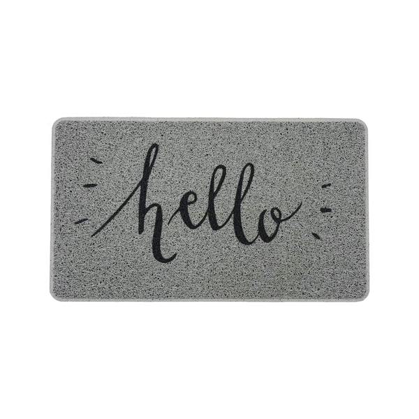 Nicoman Hello Print PVC Spaghetti Looper Door Mat - 75x44cm