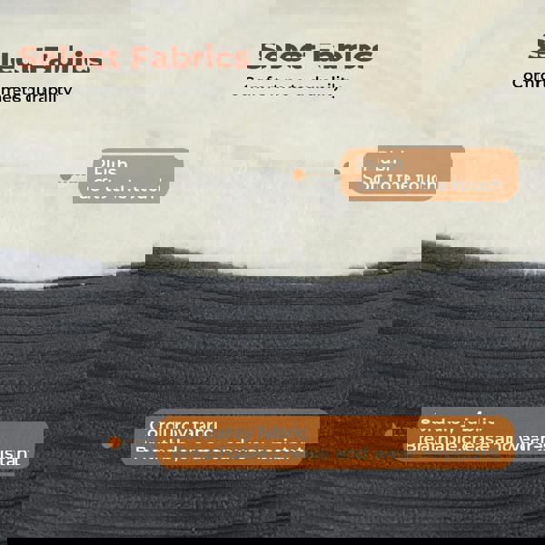 Skylos Dog Bed Luxury Soft Washable Puppy Cat Cushion Mattress Corduroy Grey S