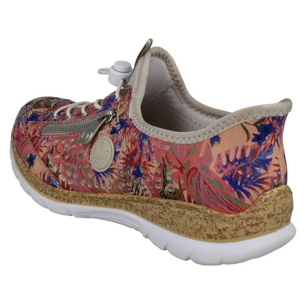 Rieker Ladies Rieker Ready2Go Rainbow Jungle Leaf Trainers N42V3