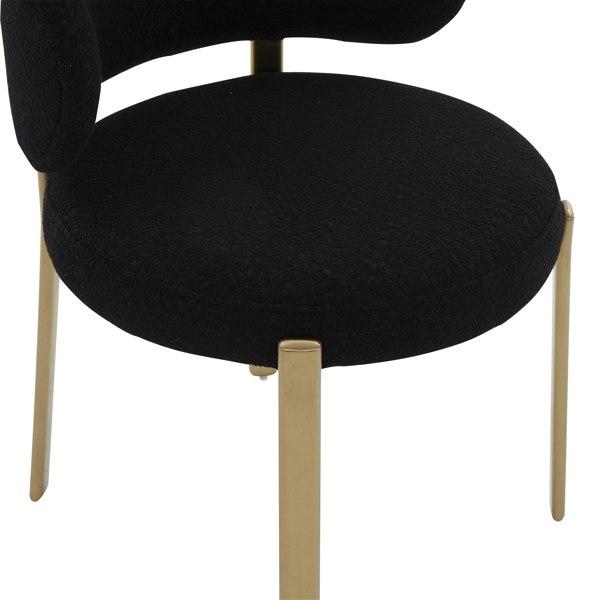 Furniture Edit Margaret Black Boucle Dining Chair