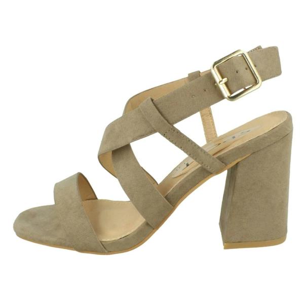 Spot On Ladies Spot On Strappy Heeled Sandals F12011