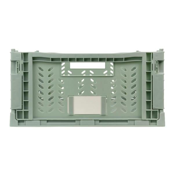JVL STACKIT - Plastic Foldable Storage Crate -14.5L - Green