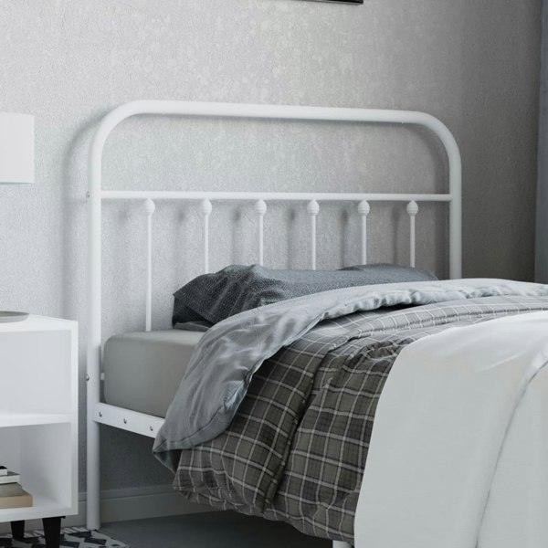 Berkfield Metal Headboard White 107 cm