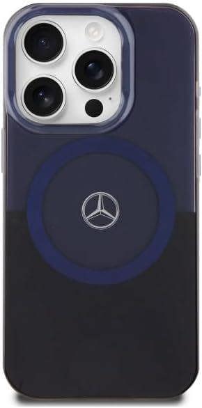 Mercedes MB Double Layer BiColor Case with MagSafe for iPhone 16 Pro Max 6.9" Blue - MEHMP16X23HBIKV
