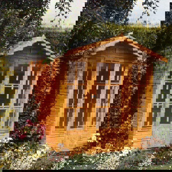 Shire 7x7 Chatsworth Summerhouse 12mm shiplap interlock cladding