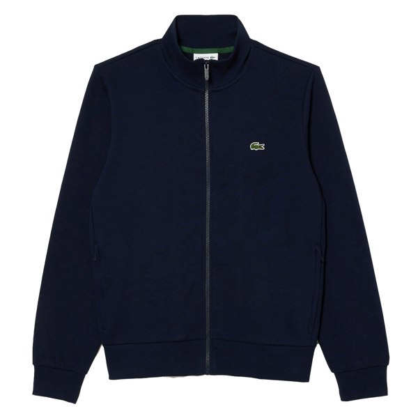 Lacoste Zip-Up High Neck Fleece Track Top Sweatshirt Midnight Blue