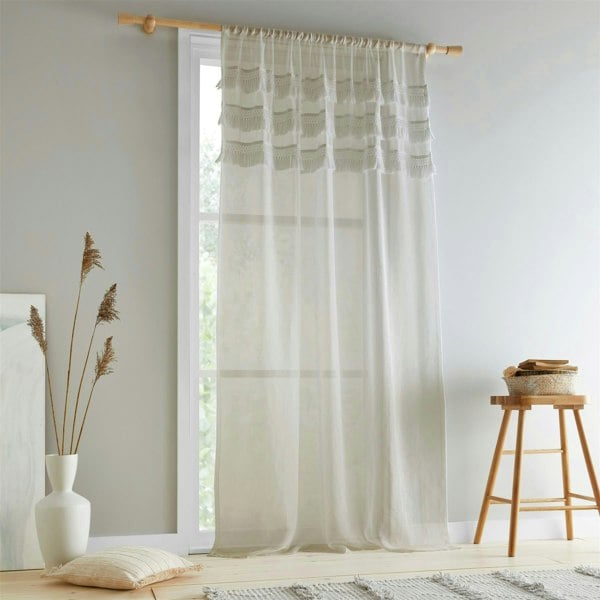 Pineapple Elephant Izmir Stone Tab Top Voile