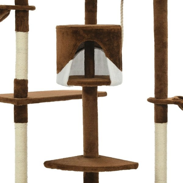Berkfield Cat Tree with Sisal Scratching Posts 203 cm Brown and White