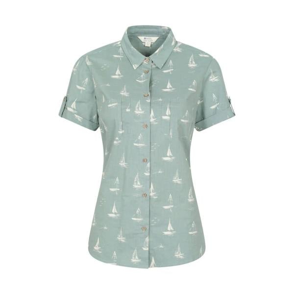Mountain Warehouse Womens/Ladies Coconut Sailboat Short-Sleeved Shirt - Khaki Green - 