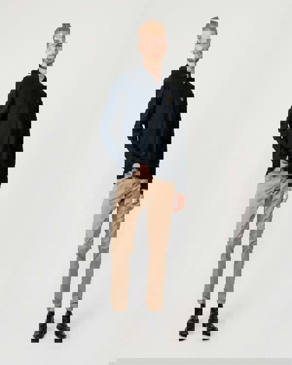 Belstaff Long Sleeved Mens Essentials Polo - Dark Ink