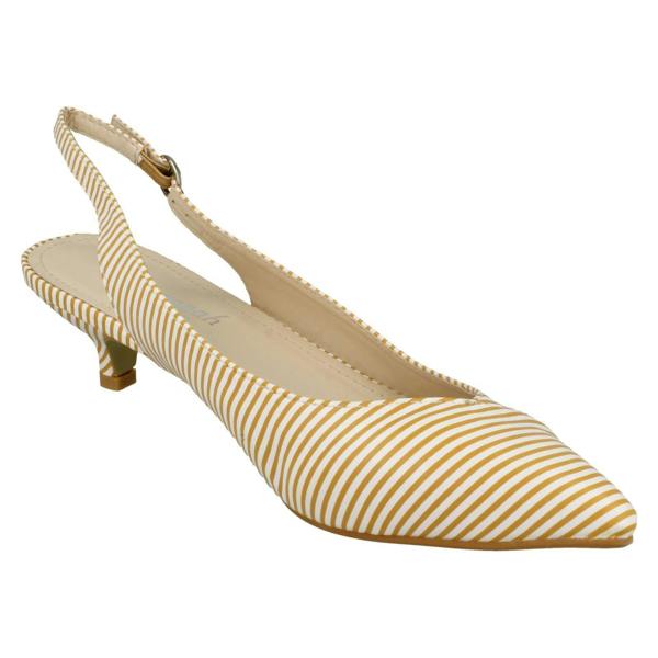 Savannah Ladies Savannah Striped Slingback Court Shoes