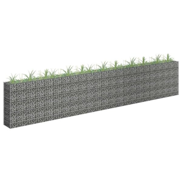 Berkfield Gabion Raised Bed Galvanised Steel 450x30x90 cm