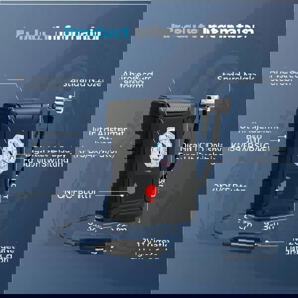 Manan Car Tyre Inflator Air Compressor Pump Portable Eelectric Digital 150PSI