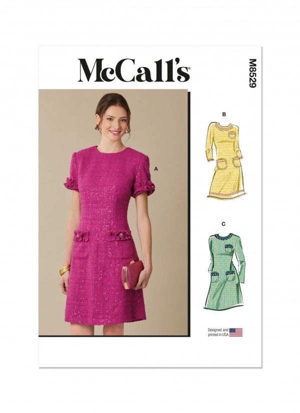McCalls 8529 Paper Sewing Pattern – Women's Dress, Intermediate