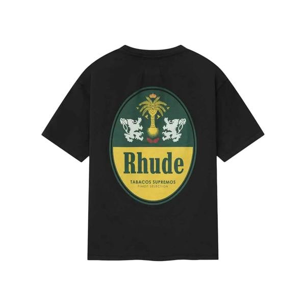 Rhude Tabaco T-Shirt   in  Black