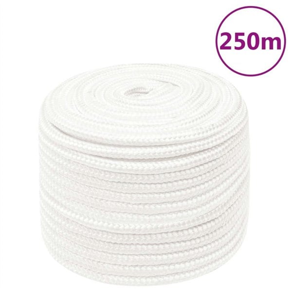 Berkfield Boat Rope Full White 14 mm 250 m Polypropylene
