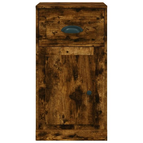 Berkfield Side Cabinet with Drawer Smoked Oak 40x50x75 cm Engineered Wood