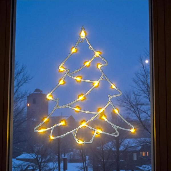 Garden Greatness Warm White LED Christmas Tree Window Light